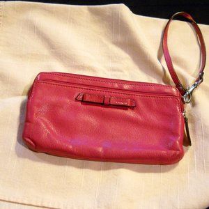 Coach Magenta, Deep Pink, Red?  Wallet Wristlet converts to small handheld